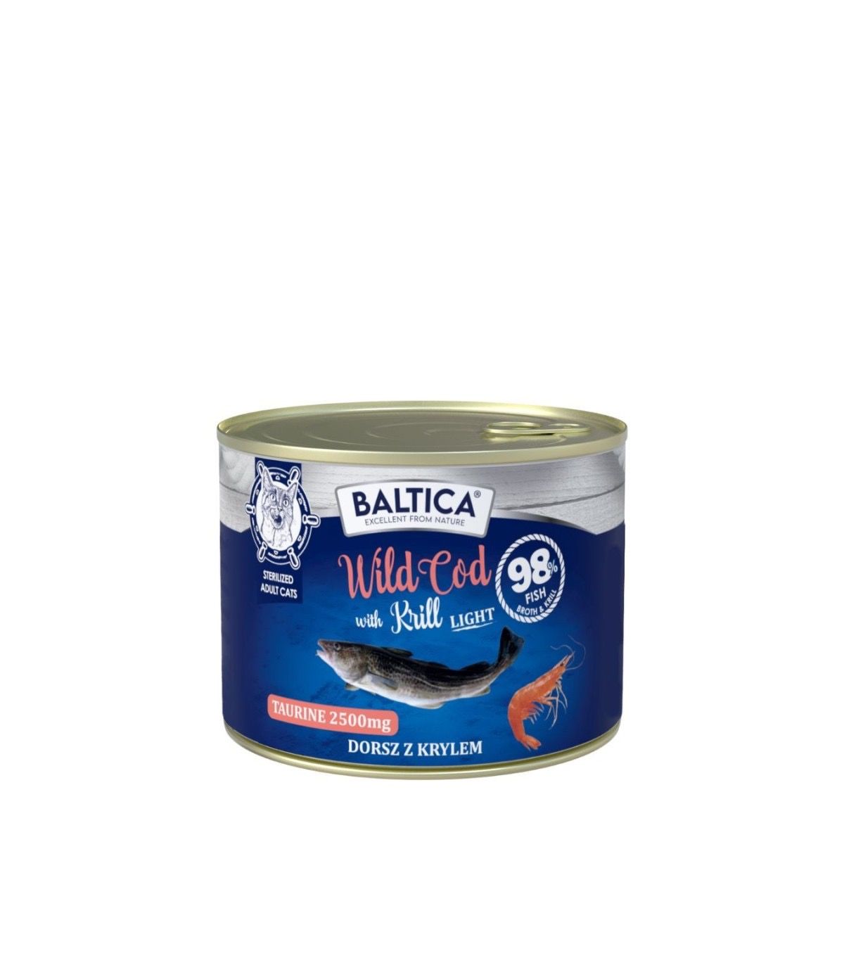 BALTICA EXCELLENT - Karma mokra Dorsz z Krylem Light dla kota  185G 