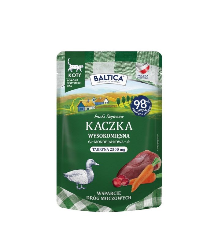 BALTICA SMAKI REGIONÓW - Karma mokra Kaczka dla kota mono proteina 100g