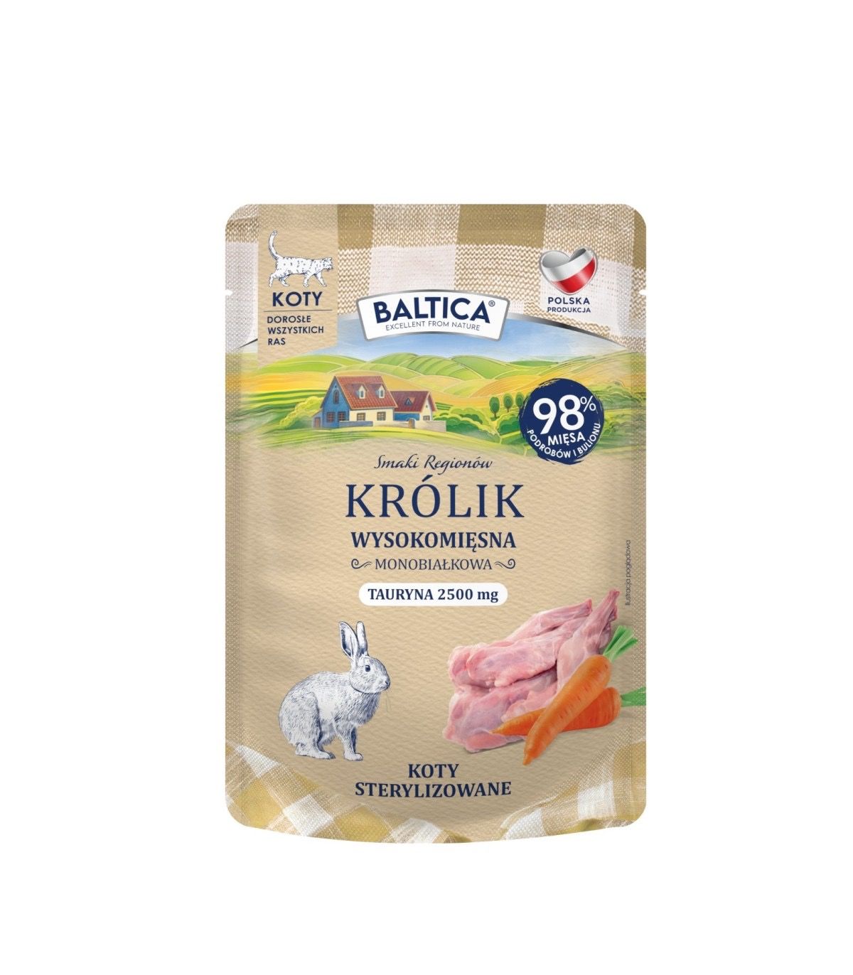 BALTICA SMAKI REGIONÓW - Karma mokra dla kota Królik Monoproteina 100g