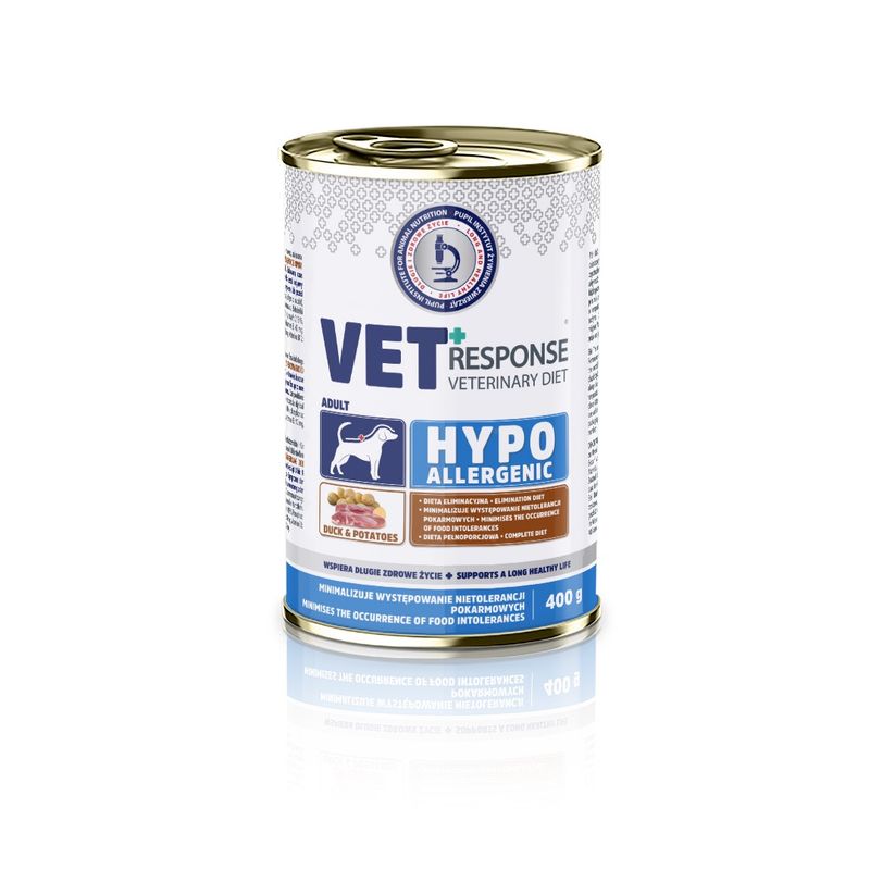 VET RESPONSE HYPOALLERGENIC karma mokra dla psa - kaczka 400 g
