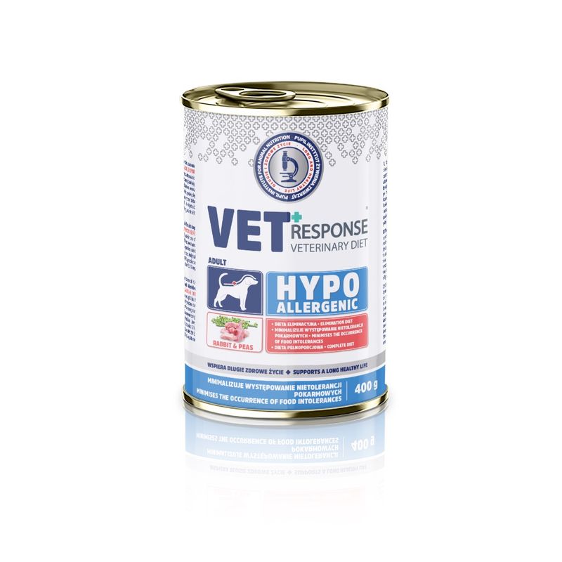 VET RESPONSE HYPOALLERGENIC karma mokra dla psa królik 400 g