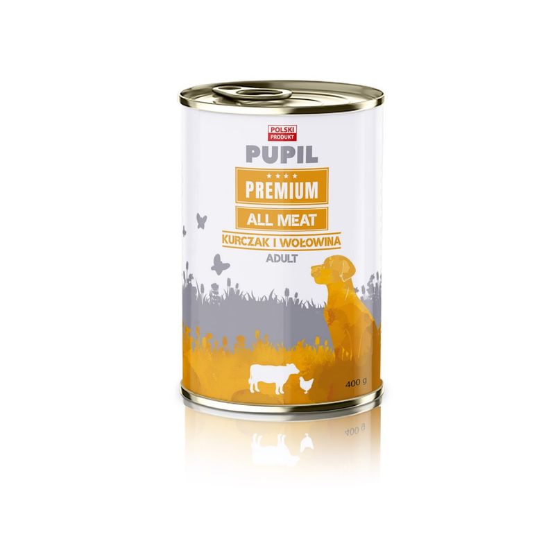 PUPIL PREMIUM Karma mokra dla psa  All Meat Kurczak i wołowina 400 g