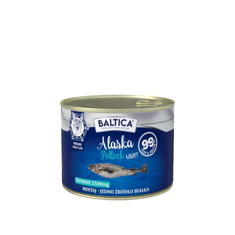 BALTICA EXCELLENT -Karma mokra mono mintaj LIGHT dla kota 185g