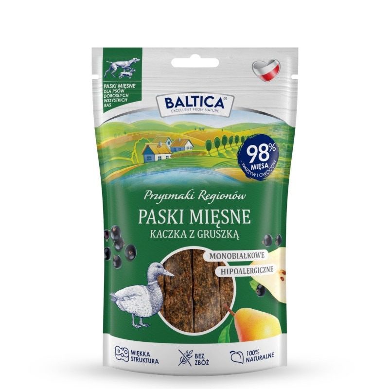 BALTICA SMAKI REGIONÓW - Mięsne paski Kaczka z gruszką 90g