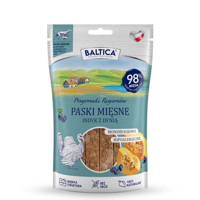 BALTICA SMAKI REGIONÓW -Mięsne paski indyk z dynią 90g