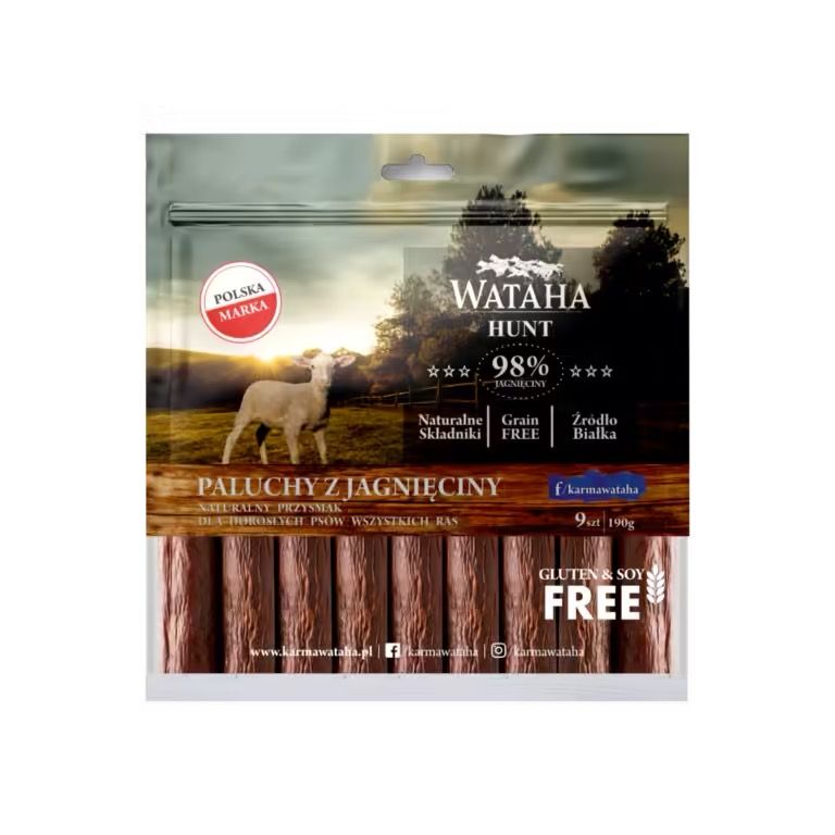 WATAHA HUNT -Naturalny przysmak dla psa z jagnięciny – 98% mięsa