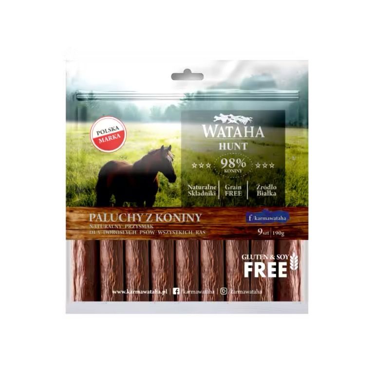 WATAHA HUNT - Naturalny przysmak dla psa z koniny – jedno źródło białka