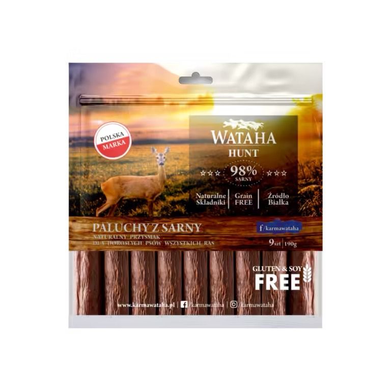 WATAHA HUNT - Naturalny przysmak dla psa z sarny – 98% mięsa