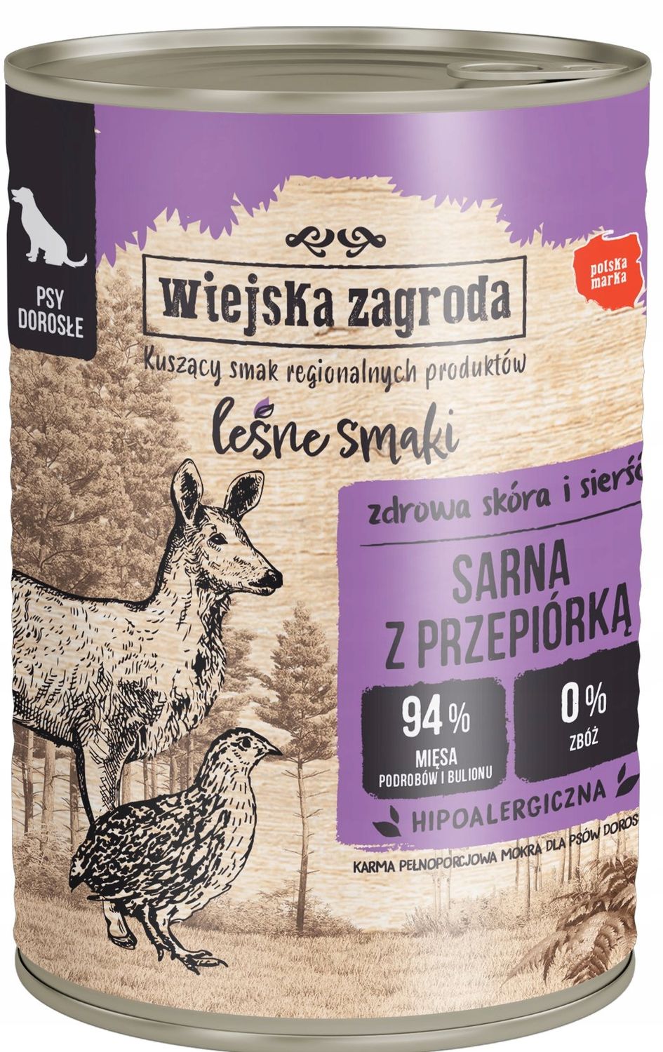 WIEJSKA ZAGRODA Sarna z przepiórką 400 g