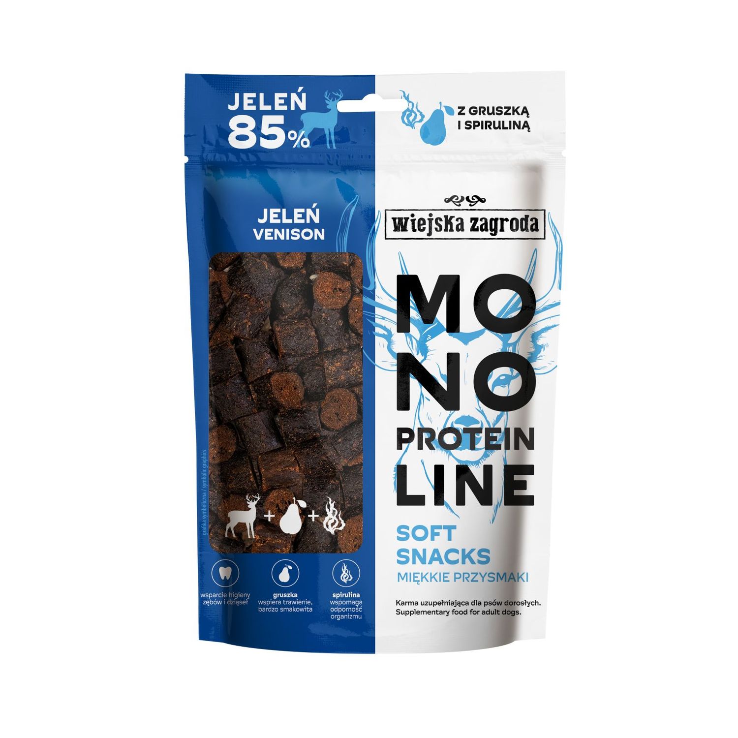 WIEJSKA ZAGRODA Monoproteinowy soft snacks Jeleń 115g