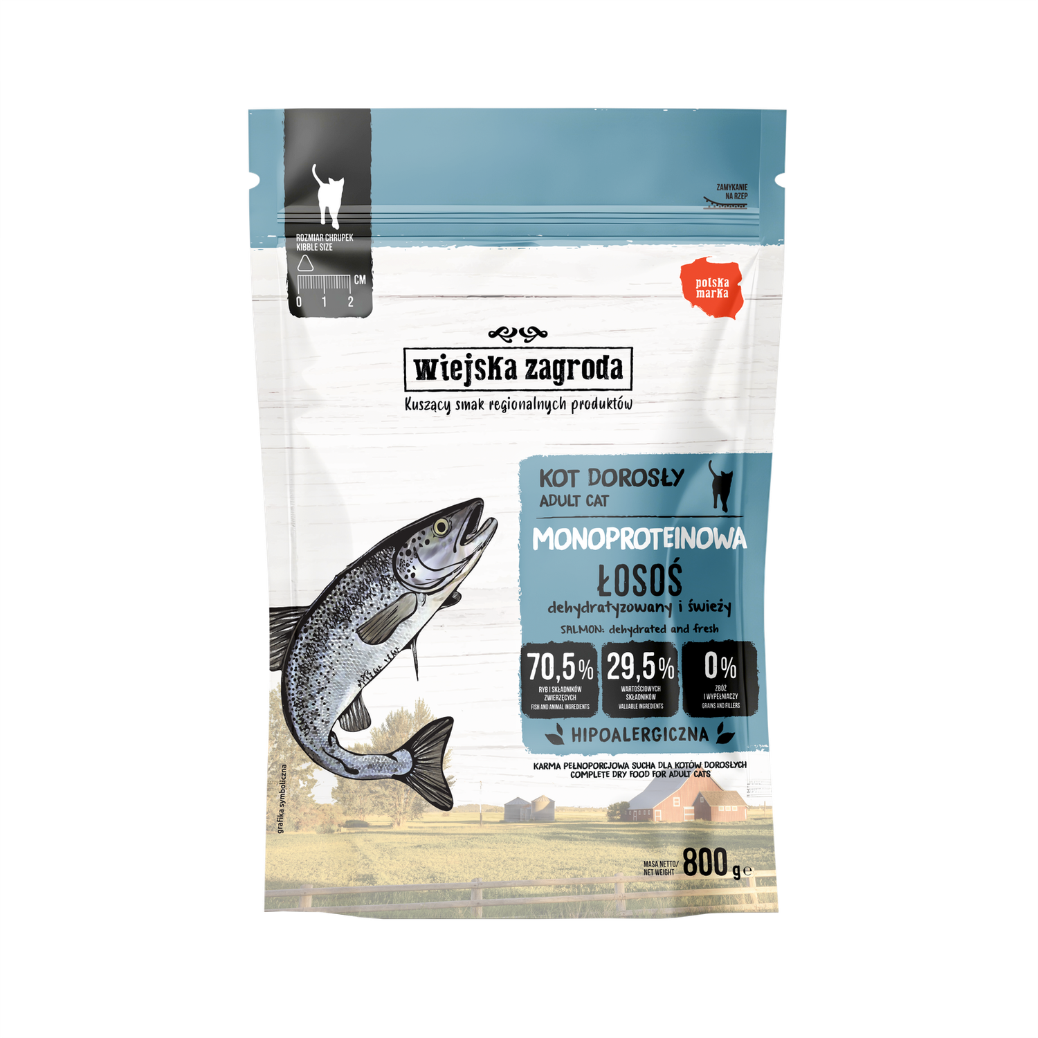 WIEJSKA ZAGRODA  Monoproteinowa Łosoś 800 g