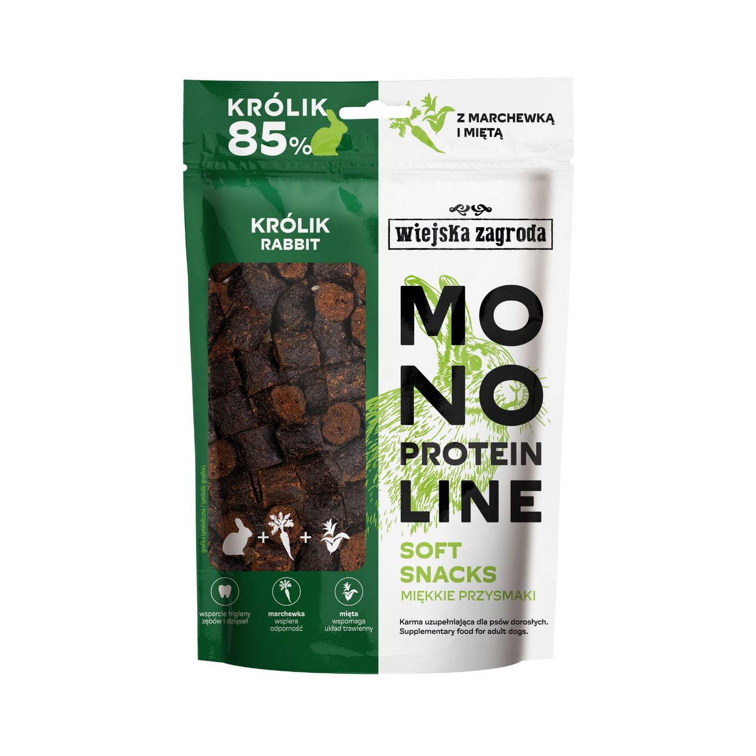 WIEJSKA ZAGRODA  Monoproteinowy soft snacks Królik 115g
