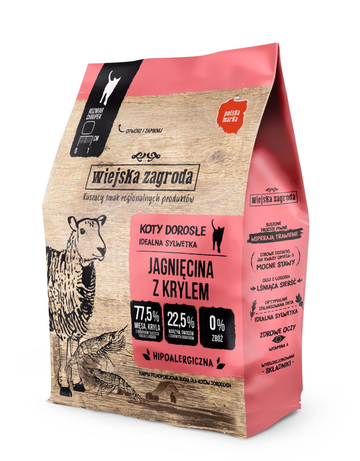 WIEJSKA ZAGRODA Jagnięcina z krylem 400 g