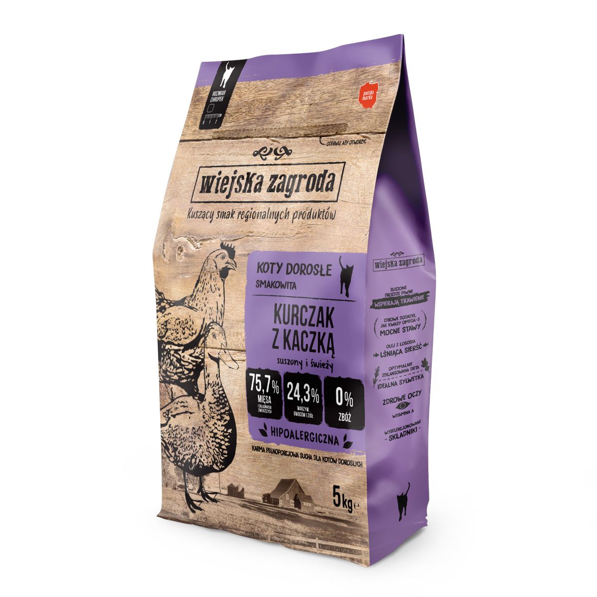 WIEJSKA ZAGRODA Kurczak z kaczką 5 kg