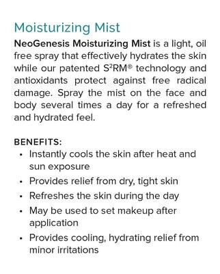NEOGENESIS MOISTURIZING MIST