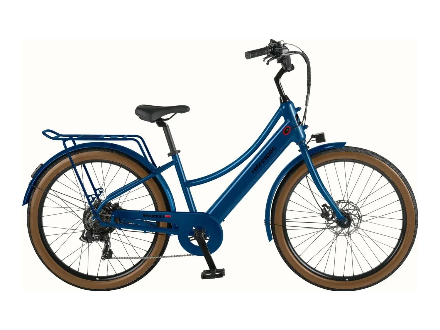 Beaumont Rev+ City Electric Bike - Step Through Classic Blue