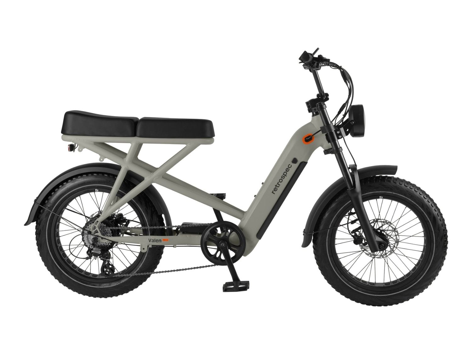 Valen Rev+ Fat Tire Electric Bike Matte Shale Step Thru