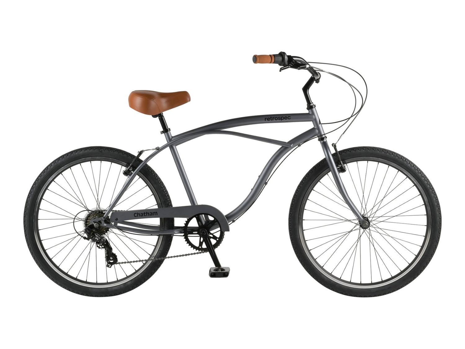 Chatham Beach Cruiser Bike - 7 Speed Matte Graphite / 26"