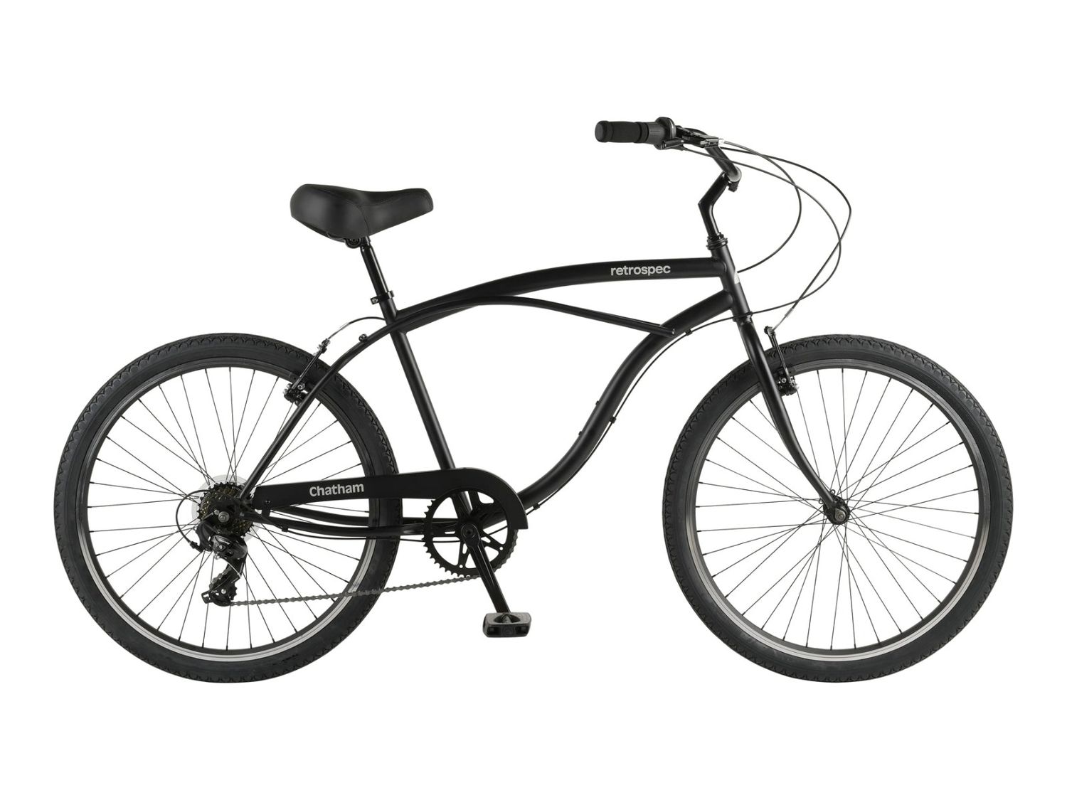 Chatham Beach Cruiser Bike - 7 Speed Matte Black / 26"