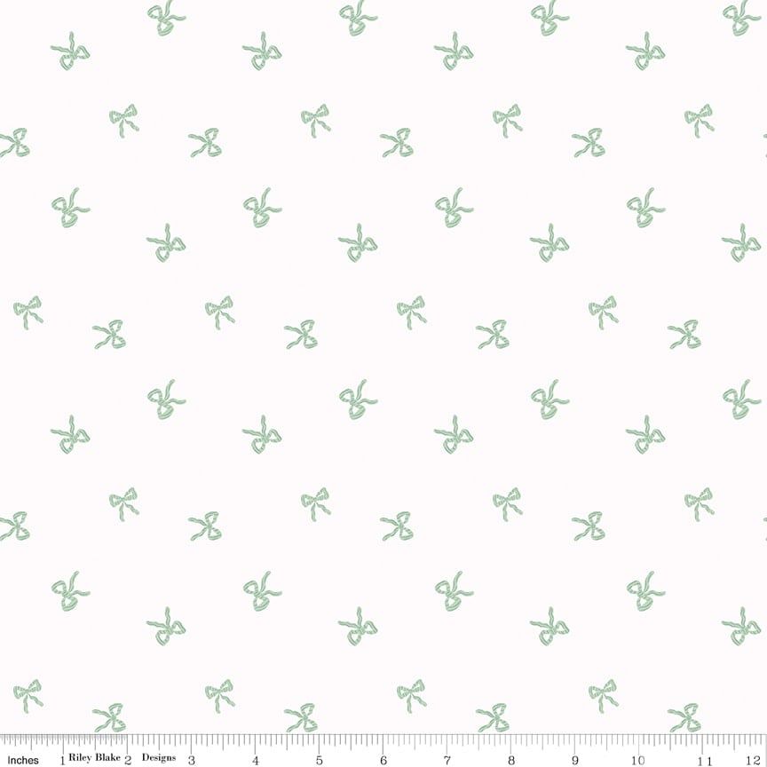WHITE BOWS BLUSH FLANNEL