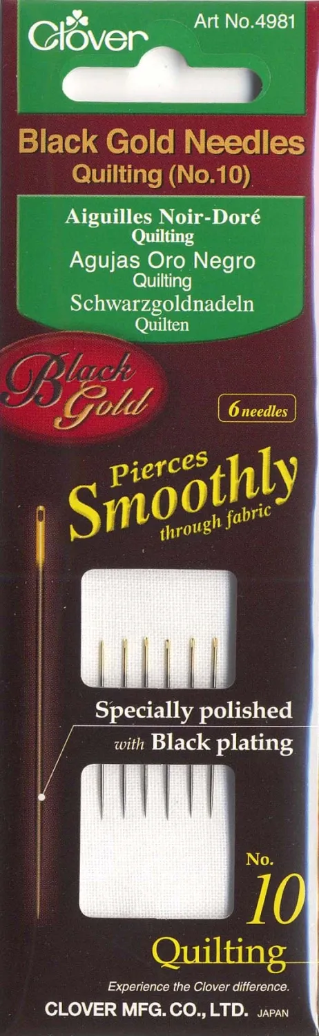 Clover Black Gold Needles Quilting
