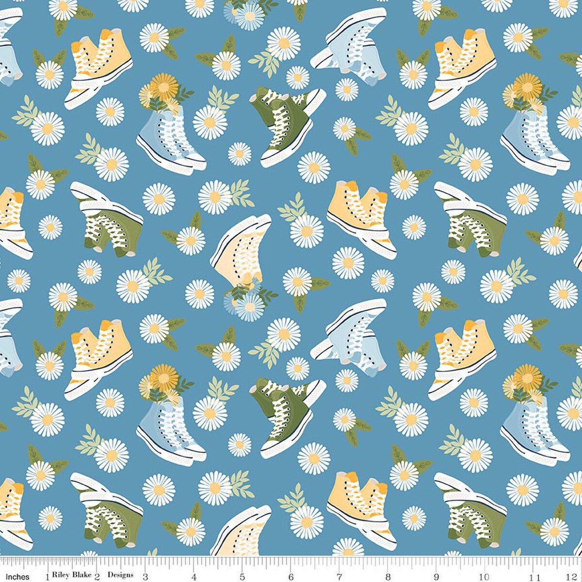Sunshine &amp; Dandelion Blue Sneakers