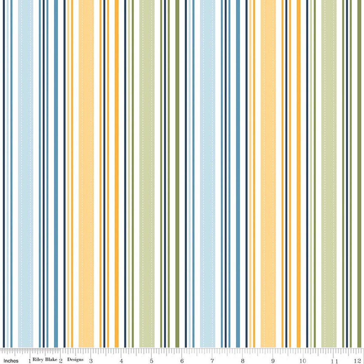 Sunshine &amp; Dandelion Multi Stripe White