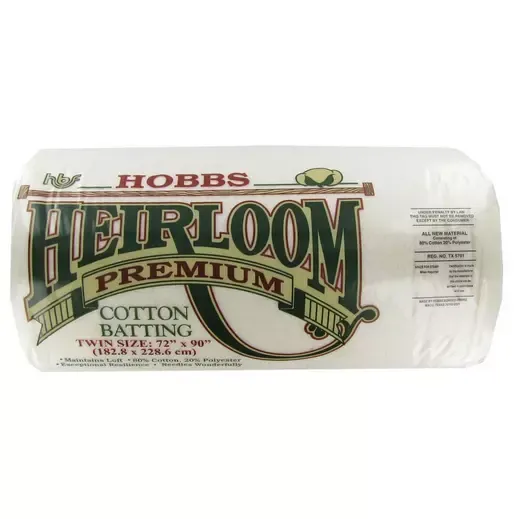 Heirloom Premium Cotton Batting Twin