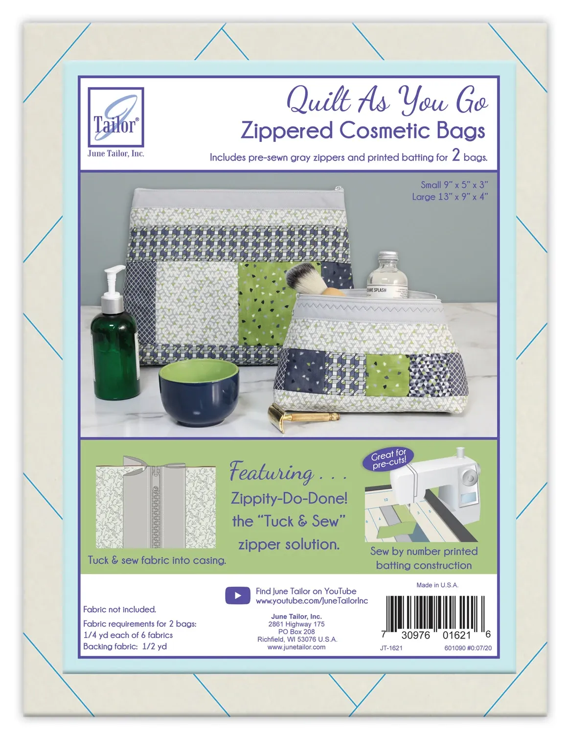 Quilt as you go Cosmetic Gray