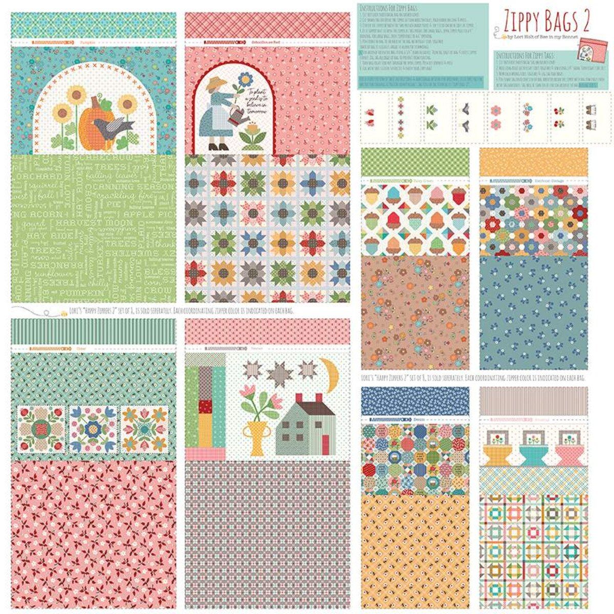 Calico Zippy Bags Panel