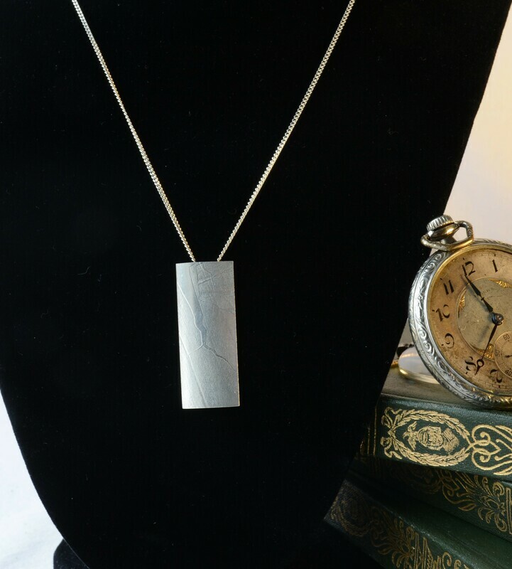 Textured Rectangle Pendant 1