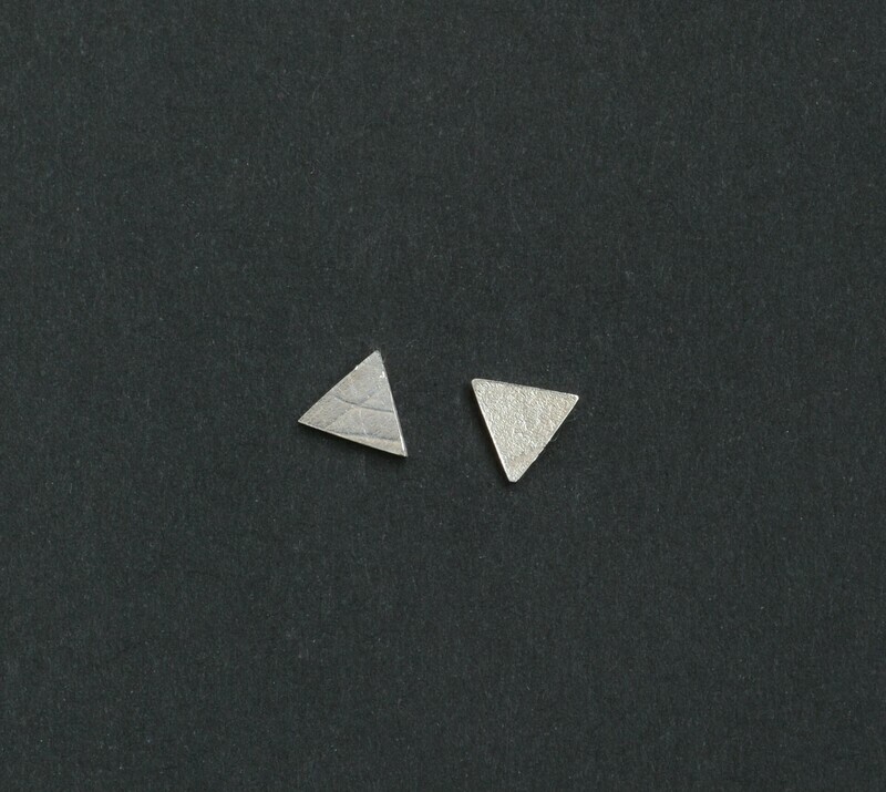 Textured Triangle Studs