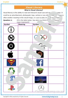 Grade 4 English Visual Literacy workbook 1