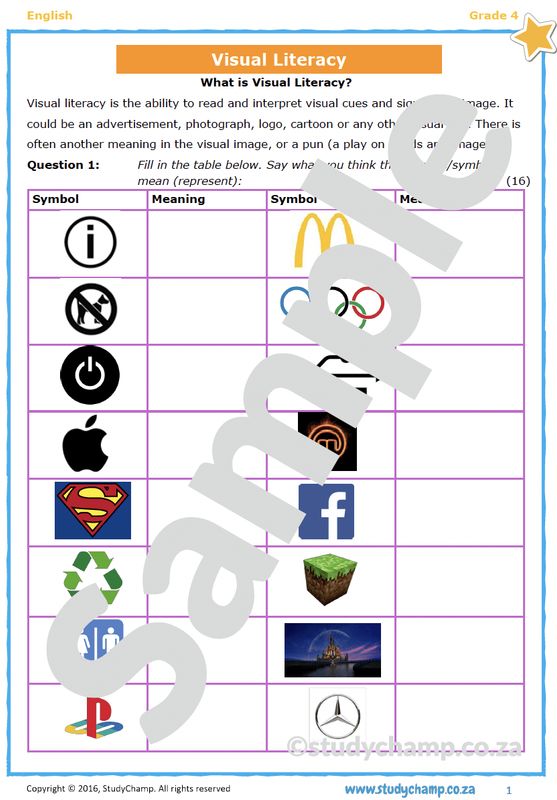 Grade 4 English Visual Literacy workbook 1