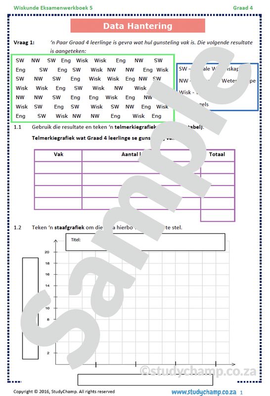 Graad 4 Wiskunde Jaareind Hersiening: Werkboek 5