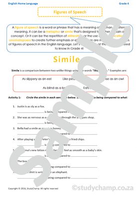 Grade 4 English: Figures of Speech