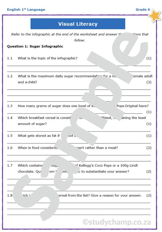 Grade 6 English Visual Literacy: Sugar