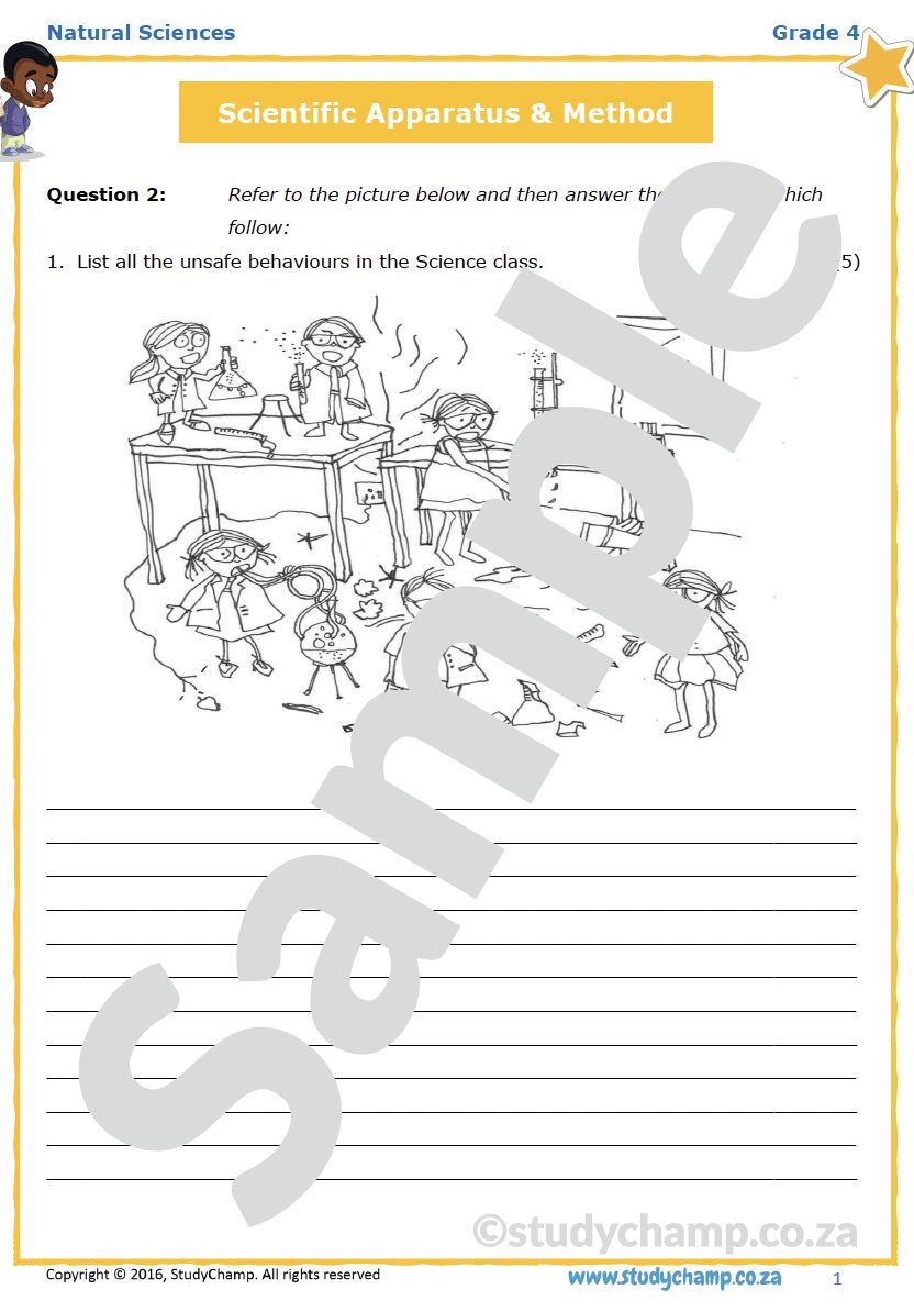 Grade 4 Natural Sciences Worksheet: Scientific Apparatus and Method