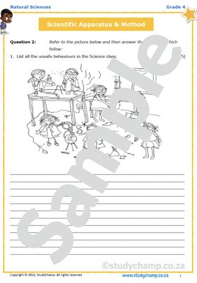 Grade 4 Natural Sciences Worksheet: Scientific Apparatus and Method
