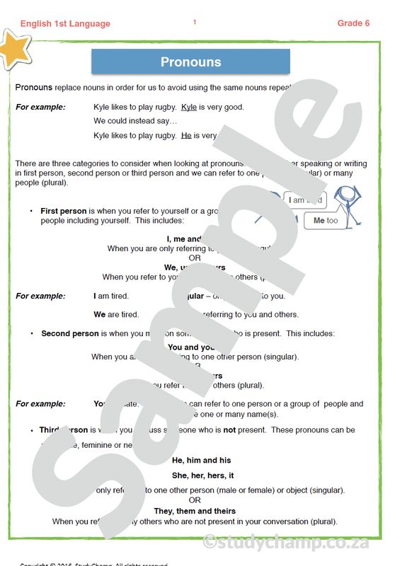 Grade 6 English Worksheet: Pronouns