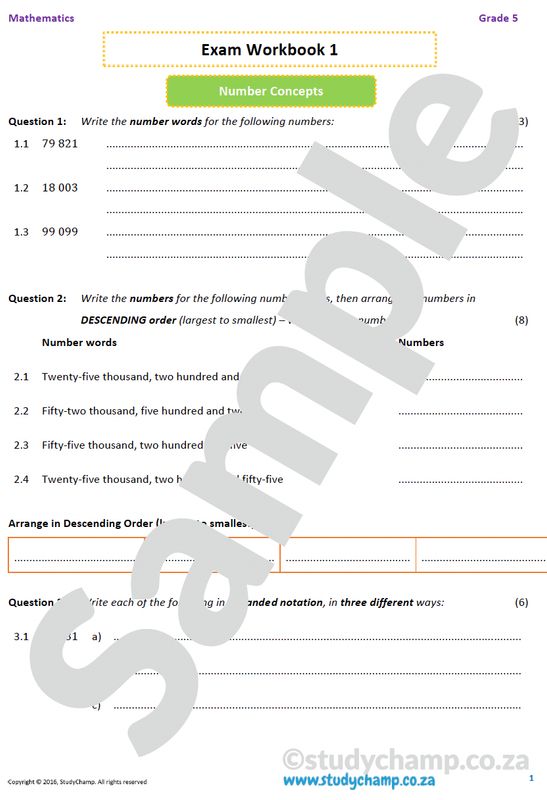 Grade 5 Mathematics Year-End Exam Workbook 1: Numbers and Operations