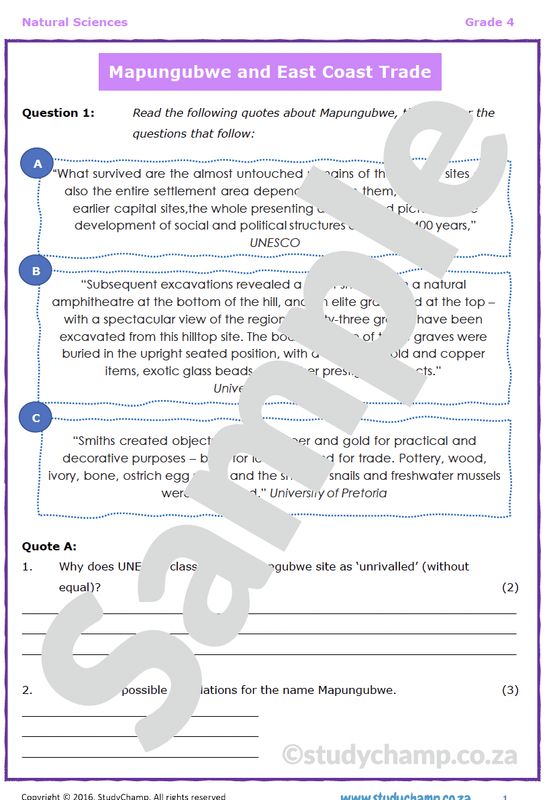 Grade 6 History Year-end Exam Revision workbook