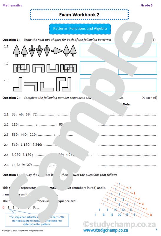 Grade 5 Mathematics Year-End Exam Workbook 2: Patterns and Algebra