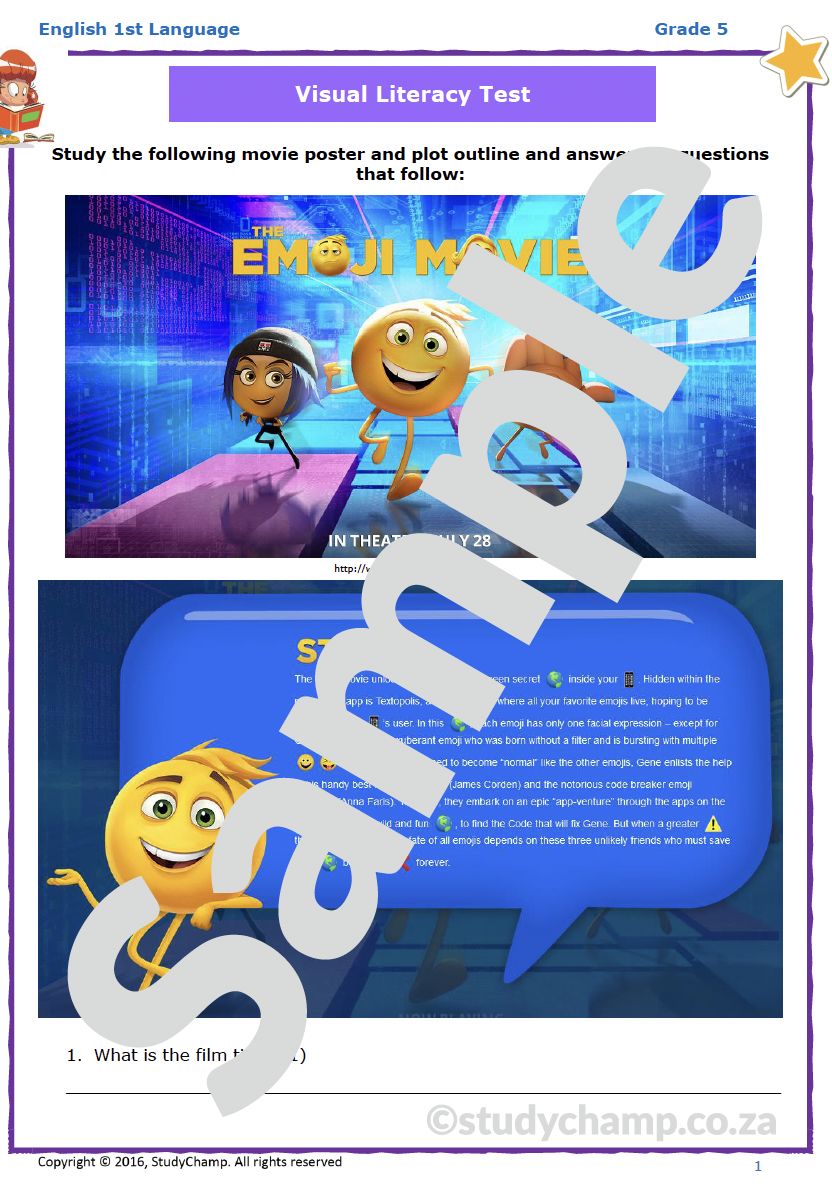 Grade 5 English Visual Literacy: Emojis