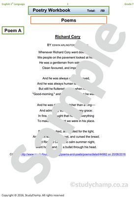 Grade 7 English Year-end Exam Revision: Poetry 1