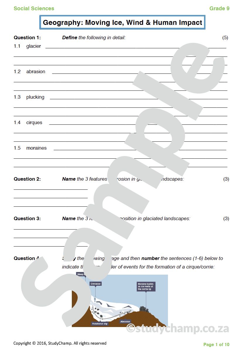 Grade 9 Geography Test: Surface Forces