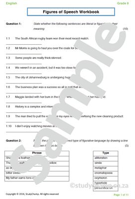 Grade 9 English: Figures of Speech