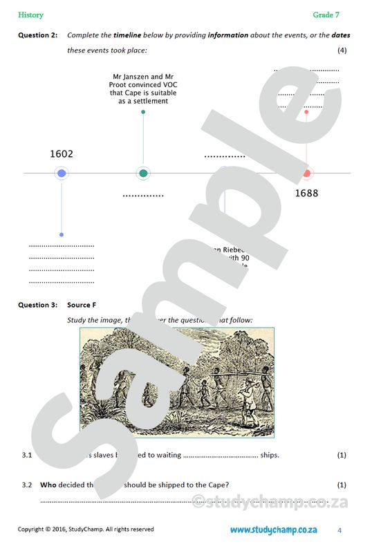 Grade 7 History Test: Cape Colonisation A