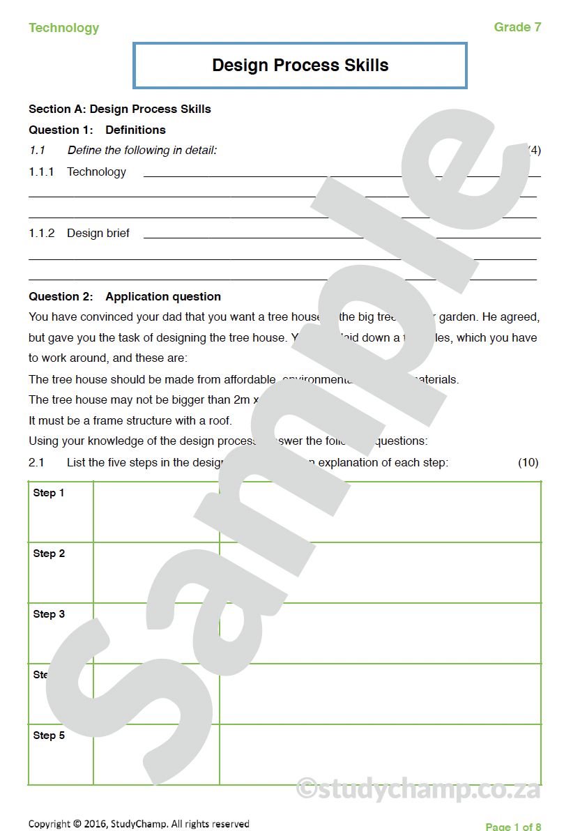Grade 7 Technology Worksheet: Design, Magnetism and Recycling