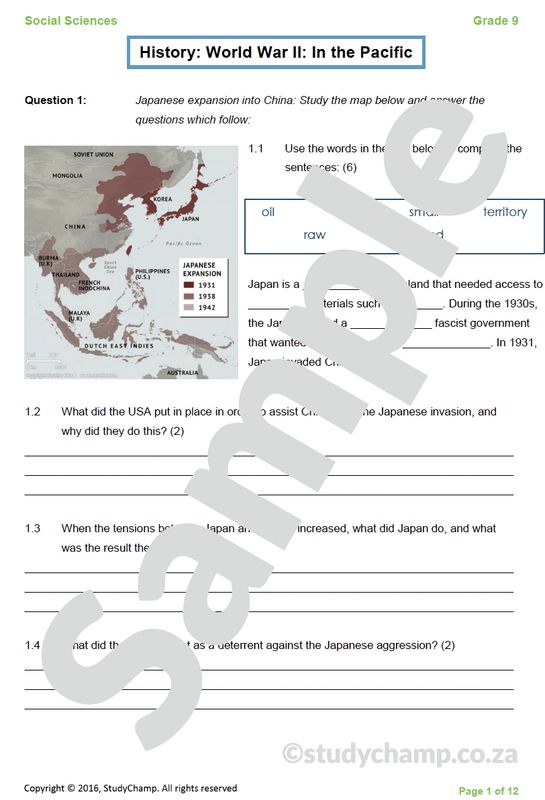 Grade 9 History Test: World War II - In the Pacific